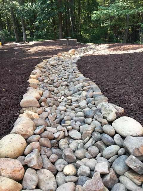 dry creek bed installation